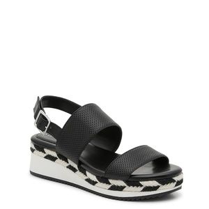 Kelly & Katie Black & White platform sandal